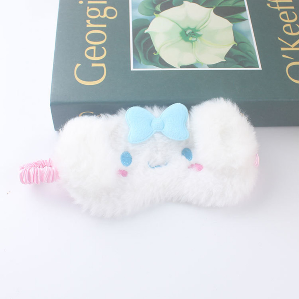 ผ้าปิดตานอน นุ่มๆ  sanrio ลายการ์ตูนน่ารัก สีขาว สีชมพู  
