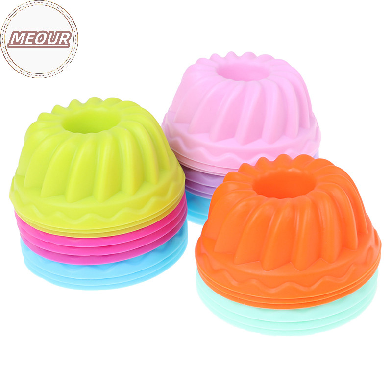 Meour 12 ชิ ้ น/set Baking Jelly Mould ซิลิโคนพุดดิ ้ งคัพเค ้ กมัฟฟินโดนัทแม ่ พิมพ ์ TH