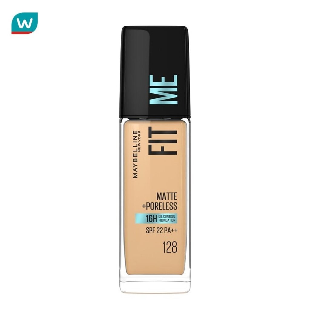 Maybelline เมย์เบลลีน ฟิตมี แมท แอนด์ พอร์เลส ฟาวเดชั่น 30 มล. 128 วอร์ม นู้ด