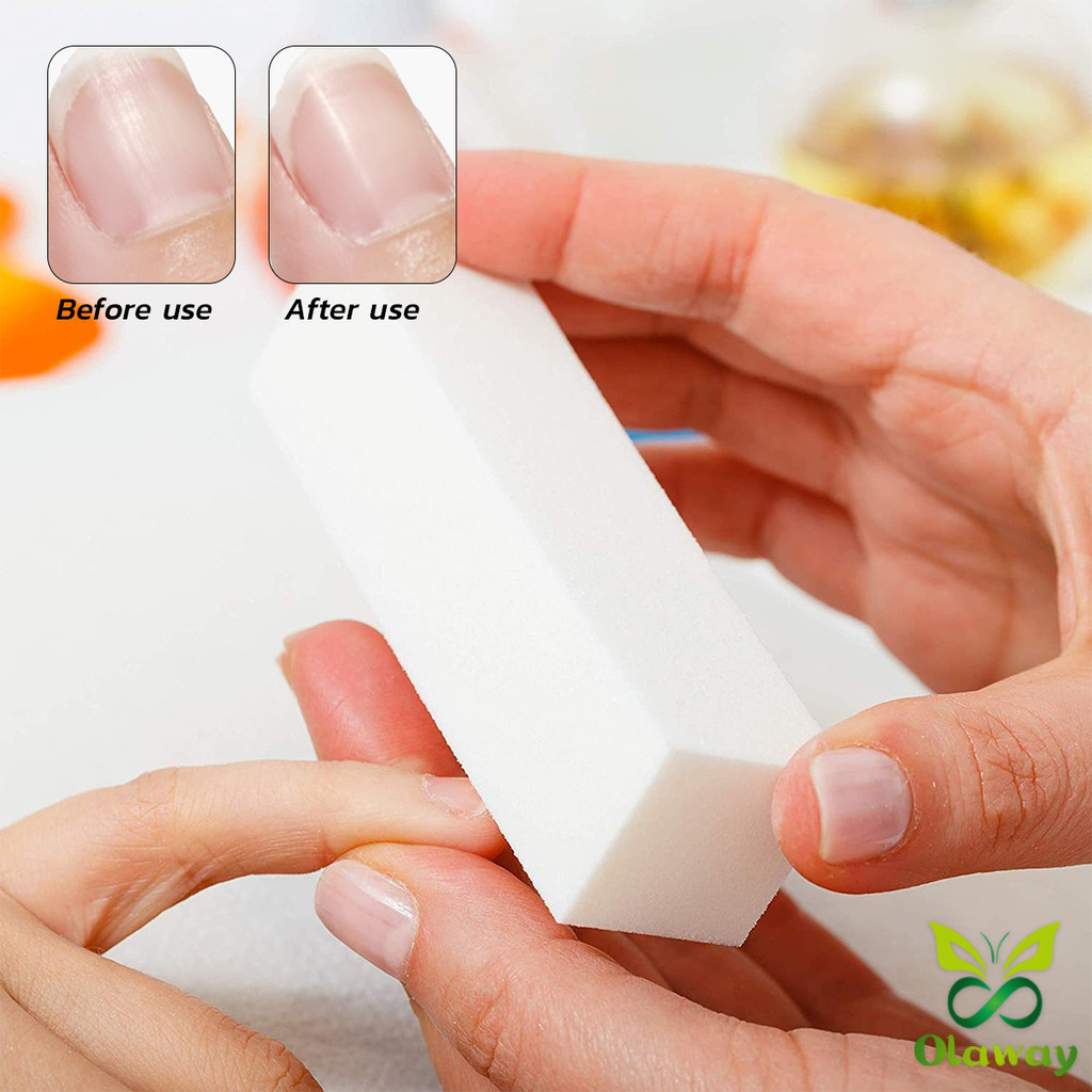 Olaway ตะไบเล็บ ตะไบขัดเล็บธรรมชาติ บล็อกบัฟเฟอร์ กระดาษทราย Nail sponge - รูปที่ 4