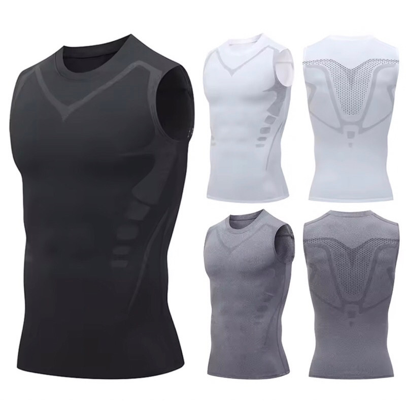 เสื้อรัดกล้ามเนื้อแขนกุด กระชับกล้ามเนื้อ  เสื้อออกกำลังกาย ผ้าdryfit  (พร้อมส่งใน กทม)