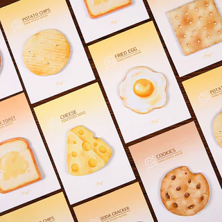 30 แผ่นชุดอาหารเสมือนจริง Sticky Notes แผ่นบันทึกแบบพกพาสําหรับนักเรียน