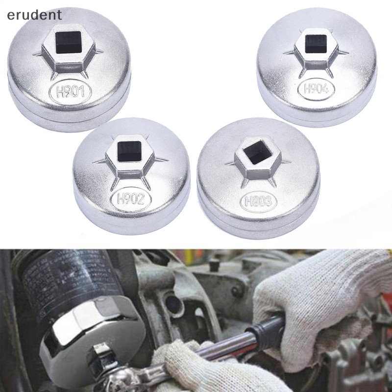 Erudent 1 PC อลูมิเนียมถ้วยประเภทฝาปิดกรองน้ํามันประแจซ็อกเก็ตเครื่องมือถอดมืออัตโนมัติใหม่