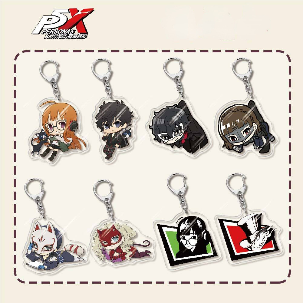 [Persona 5] พวงกุญแจอะคริลิคและสายคล้องโทรศัพท์มือถืออะคริลิคเต็มรูปแบบอะนิเมะตัวละคร Persona 5