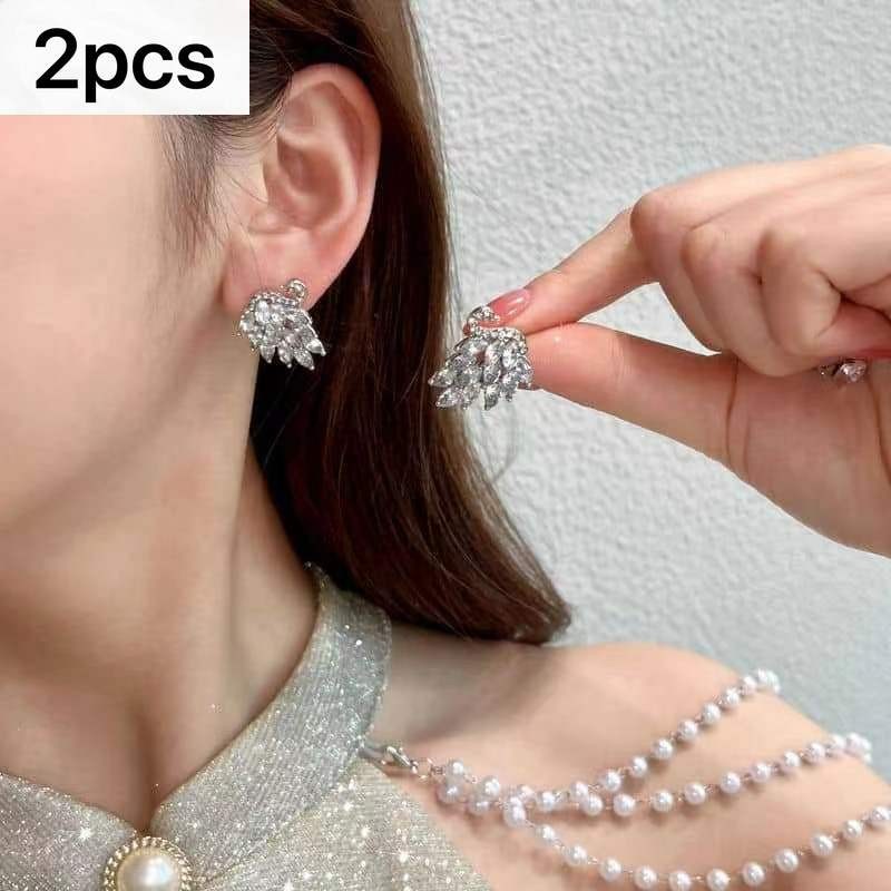 ส925ต่างหูเงินหญิงอารมณ์ที่เรียบง่ายสีดําสีขาวหงส์ต่างหูต่างหูสไตล์ใหม่