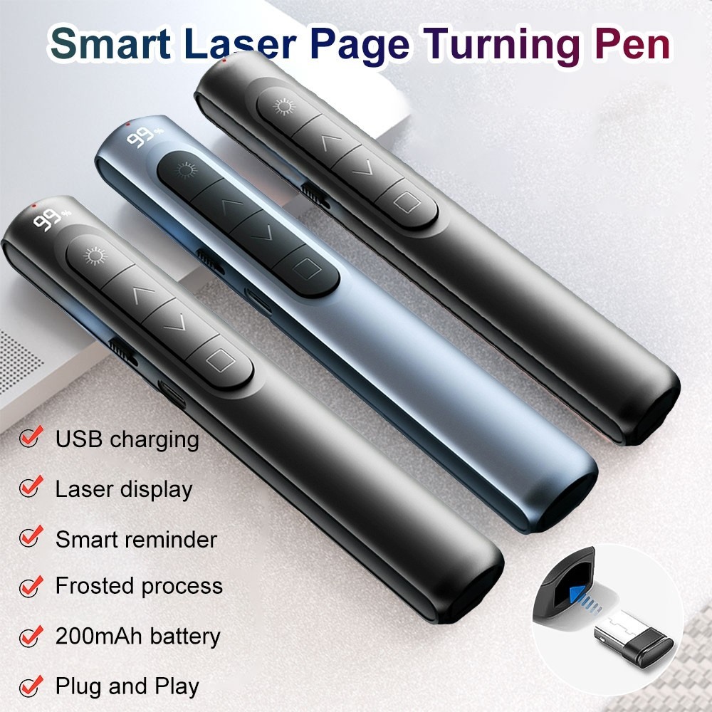 2.4g Wireless PowerPoint Clicker Laser Presentation Pointer รีโมทคอนโทรล PPT Presenter ปากกา N26C