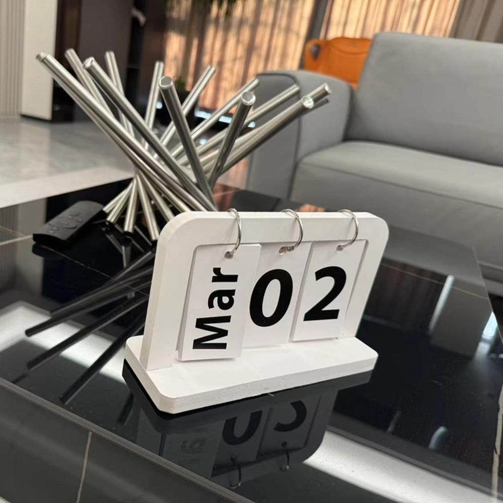 Keepin ปฏิทินไม้, ปฏิทินถาวรสไตล์นอร์ดิก INS, อุปกรณ์โต๊ะเรียน Solid Creative ทนทาน Desktop Schedule Office