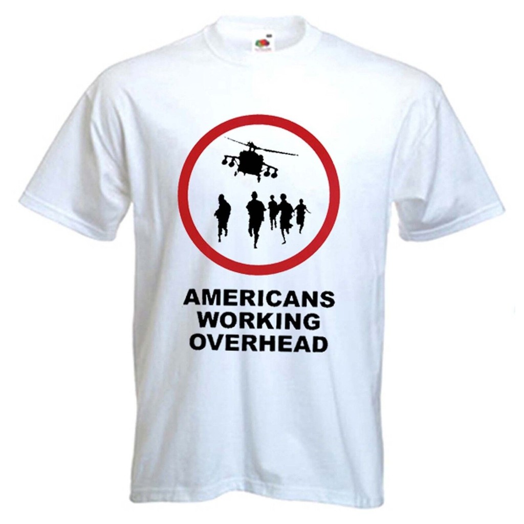 เสื้อยืดเหนือศีรษะทํางาน Banksy Americans