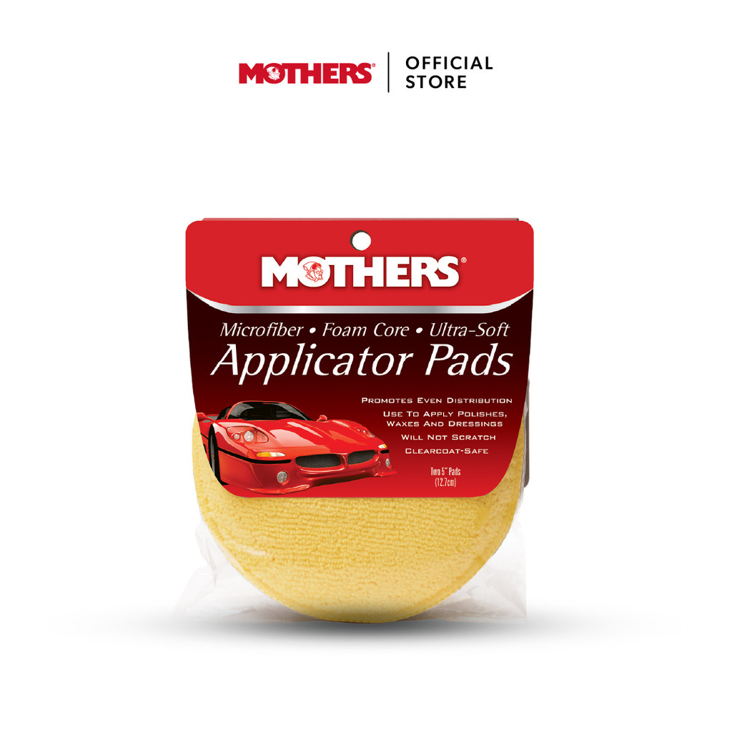 Mothers® Ultra-Soft Microfiber Applicator Pads แผ่นฟองน้ำไมโครไฟเบอร์สำหรับลงน้ำยาขัด แว็กซ์ อื่นๆ