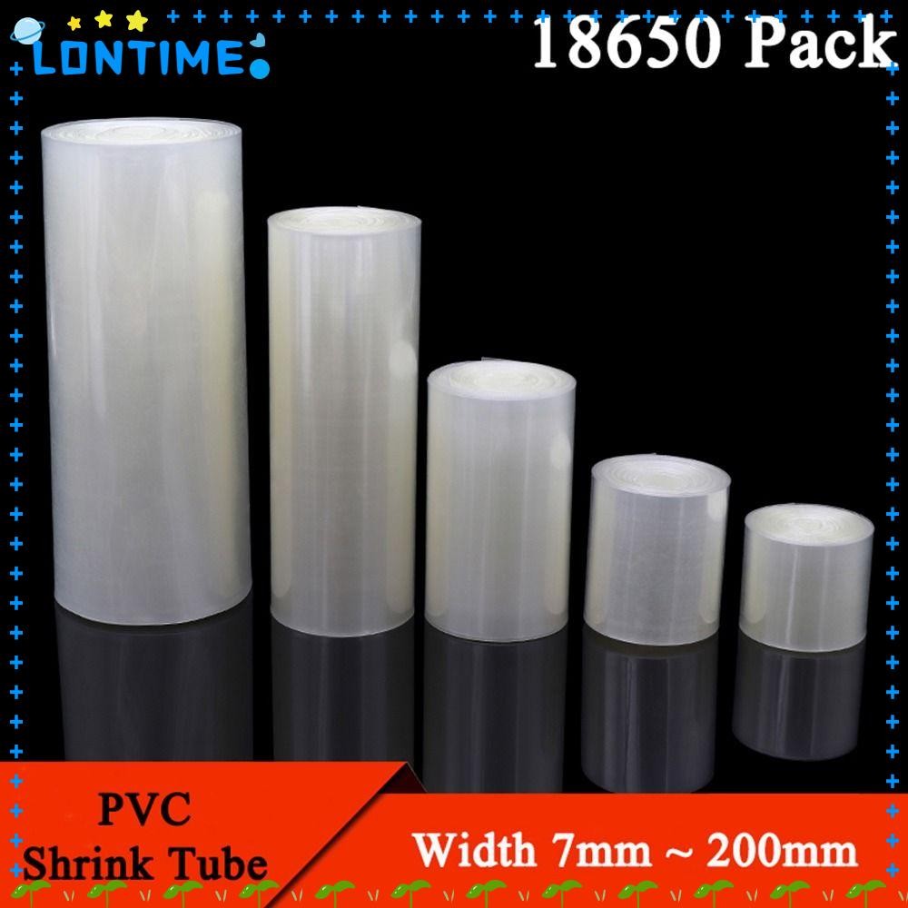 Lontime 1 เมตร ท่อหดความร้อน PVC ห่อแบตเตอรี่ลิเธียม 18650/Lipo ขนาด 30 มม.-200 มม. ปลอกสายเคเบิลหด ฉนวนกว้าง Sheath