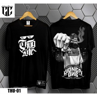 PURE COTTON THUGLIFE V1 OVERSIZED TSHIRT DESIGN American hip-hop print round neck t shirt