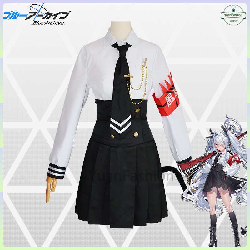 คอสเพลย์อะนิเมะ Blue Archive Shiromi Iori สำหรับฮาโลวีน ชุดสองมิติ 여성