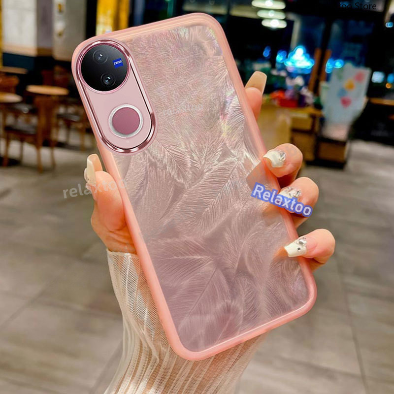 VIVOV50 VIVOV40 5G Clear Soft Glitter สําหรับ VIVO V50 V40 Pro Lite E V50Pro V50E V40Pro 50E V40Lite 5G โปร่งใสนุ่มแฟชั่นเคสโทรศัพท์กันกระแทกกล้องป้องกันปกหลัง