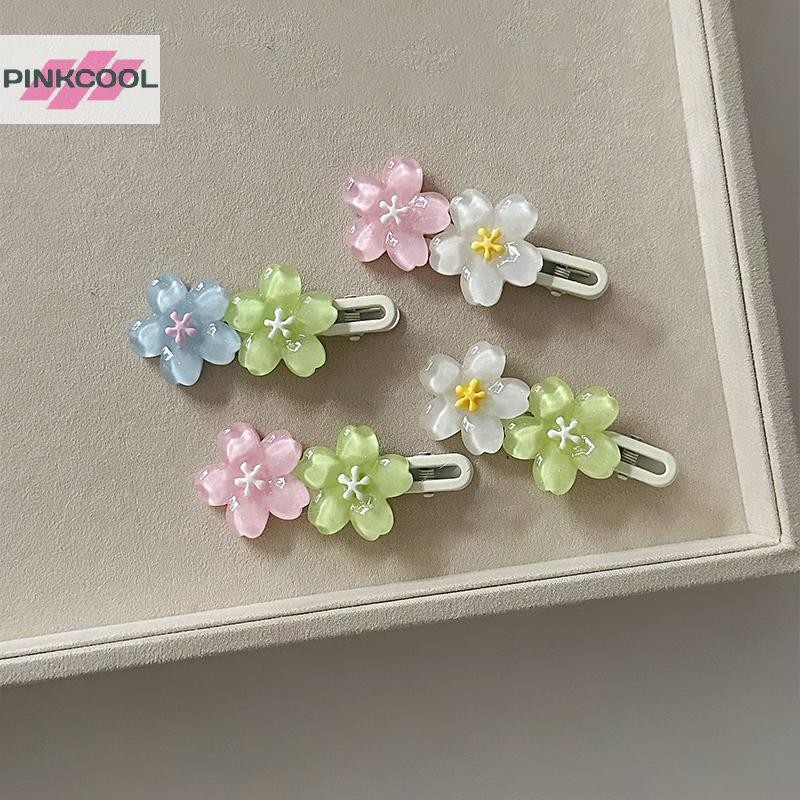 Pinkcool ฤดูร้อนดอกไม้สด Hairpin สาวหวาน Sakura ด้านข้างคลิป Bangs กิ๊บติดผมสําหรับผู้หญิง Headwear อุปกรณ์เสริมผม HOT