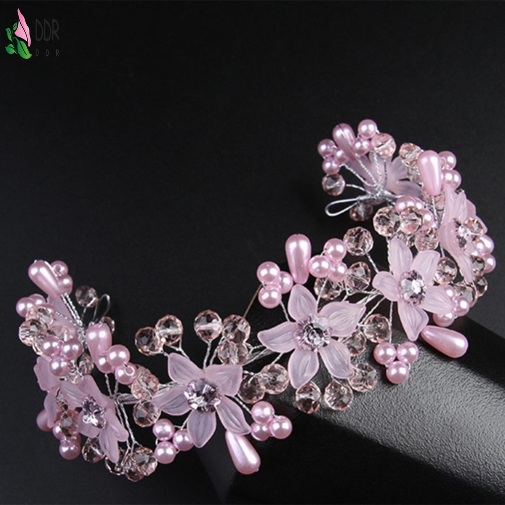 สีขาว หรูหรา ผม ใส่ห่วง หมวกคริสตัลประกายรูปดอกไม้ - รูปที่ 2