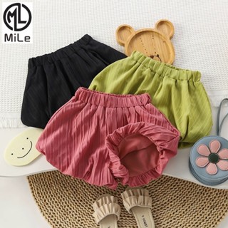 [ML] 90-130 ซม.สาวฤดูร้อนกางเกงขาสั้นหวานสไตล์เกาหลีสไตล์ตะว…