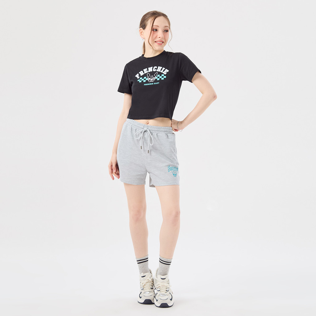 ESP กางเกงขาสั้น เฟรนช์ชี่ ผู้หญิง สีเทา | Frenchie Eazy Sweatshorts | 06254