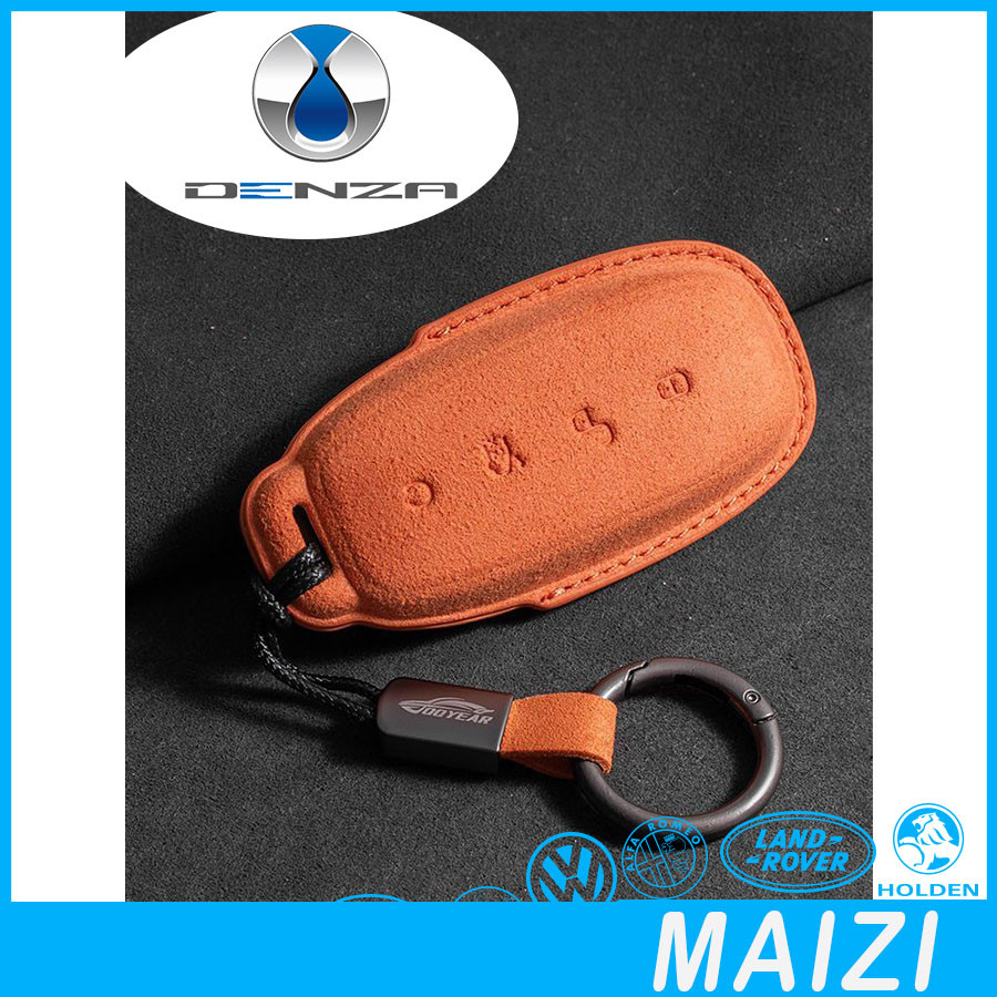 [READY] DENZA D9 Suede Key Case BYD DENZA EV Key Case Leather Key Ring Buckle U6OJ