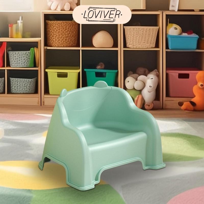 LOVIVER สตูลขนาดเล็ก สตูลเด็ก สตูลเท้าน้ําหนักเบาสบายแข็งแรงพร้อมพนักพิง ราคา ถูกที่สุด ดีลบีเคเค แกลเลอรีภาพที่ 2