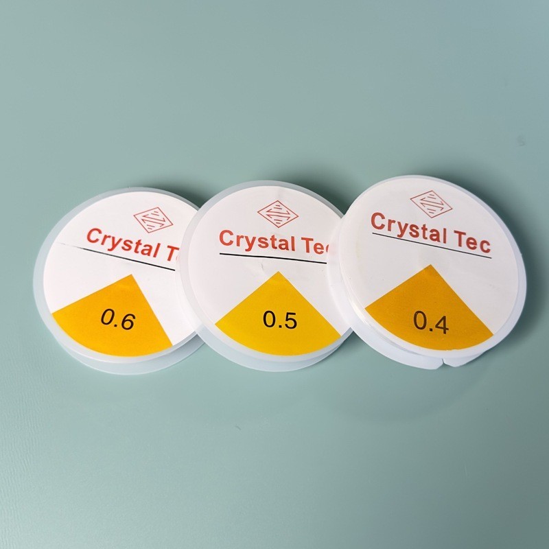 HYPE N FANCY สร้อยข้อมือยางยืดแข็งแรงเป็นพิเศษ ขนาด 0.5 / 0.6 / 0.7 มม. คริสตัล tec Craft ทําผมหางม้