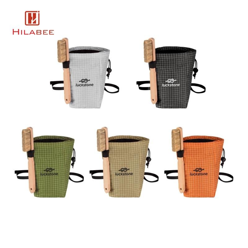 Hilabee Rock Climbing Chalk Bag Storage Bag Gym Gym Chalk Bag สําหรับยกเพาะกายกีฬากลางแจ้งในร่ม