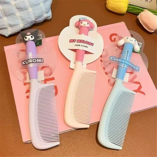 SANRIO การ์ตูนน่ารัก ซานริโอ ชาม หวีสําหรับเด็กผู้หญิงผมยาวไม่เจ็บหนังศีรษะหวีนักเรียนผมหางม้าสไตล์ใหม่