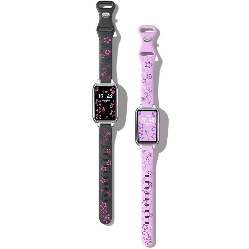 สายรัดแกะสลักสําหรับ Samsung Galaxy Fit 3 สายนาฬิกาอัจฉริยะสร้อยข้อมือซิลิโคนสายรัดข้อมือ Samsung Fit3 อุปกรณ์เสริม