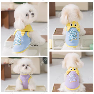 🇹🇭พร้อมส่ง🇹🇭 💟 เสื้อแขนกุดแต่งดีเทลคอปกน่ารัก for pet เสื้อสุนัข หมา แมว สัตว์เลี้ยง