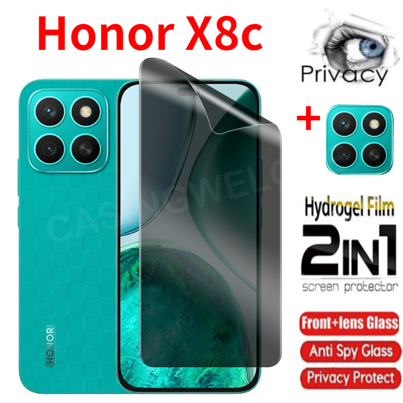 Honor X8c 2025 Privacy Hydrogel Film Anti-Spy Full Cover Screen Protector Anti Peek Privacy Film สํา