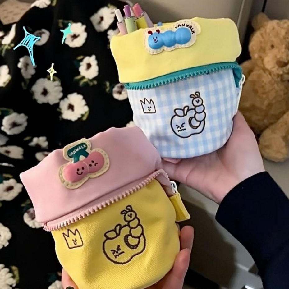 (มีส่งด่วน) tokyosellected(T2299) กระเป๋าใส่ดินสอ-จัดระเบียบเครื่องสำอางค์-ทรงกระบอกพับได้ - รูปที่ 2