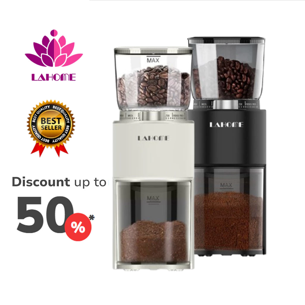 LAHOME เครื่องบดกาแฟแบบ Coffee Grinder Conical Burr เครื่องบดแบบปรับเสี้ยนได้ w/ 38 การตั้งค่าสำหรับกาแฟดริปเอสเปรสโซ