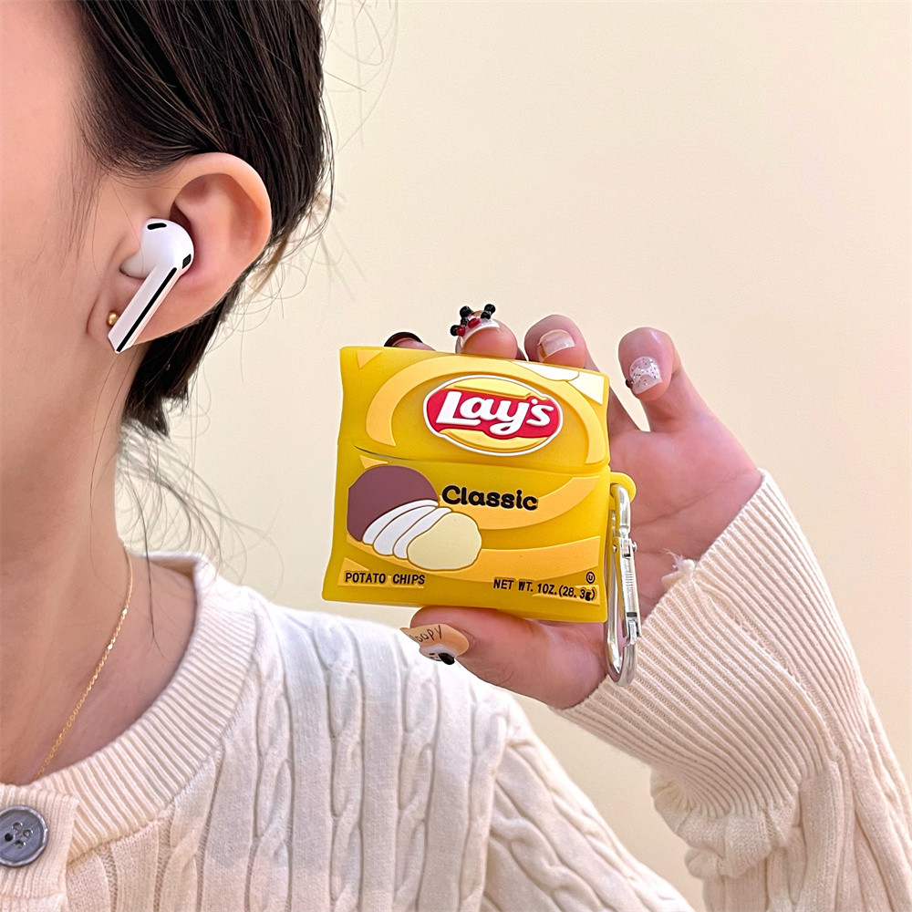 Spoof มันฝรั่งทอด 3D หูฟังสําหรับ Samsung Galaxy buds3/bud3pro เคสหูฟังบลูทูธ Samsung เคสหูฟังซิลิโค