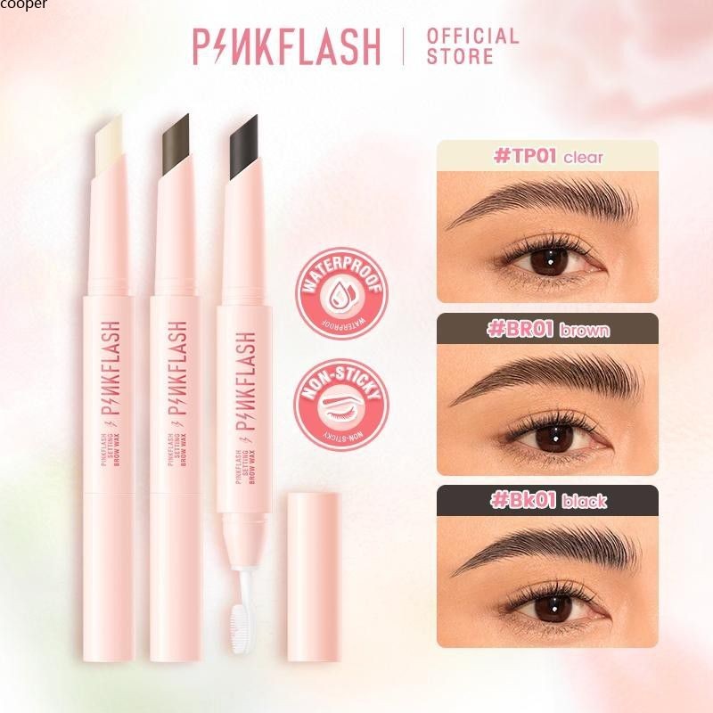 【พร้อมส่ง】Cod Pinkflash แว็กซ์คิ้วกันน้ำ 2-in-1 พร้อมแปรงในตัว สูตรใสมีสี เจลเขียนคิ้วกันน้ำติดทนนาน