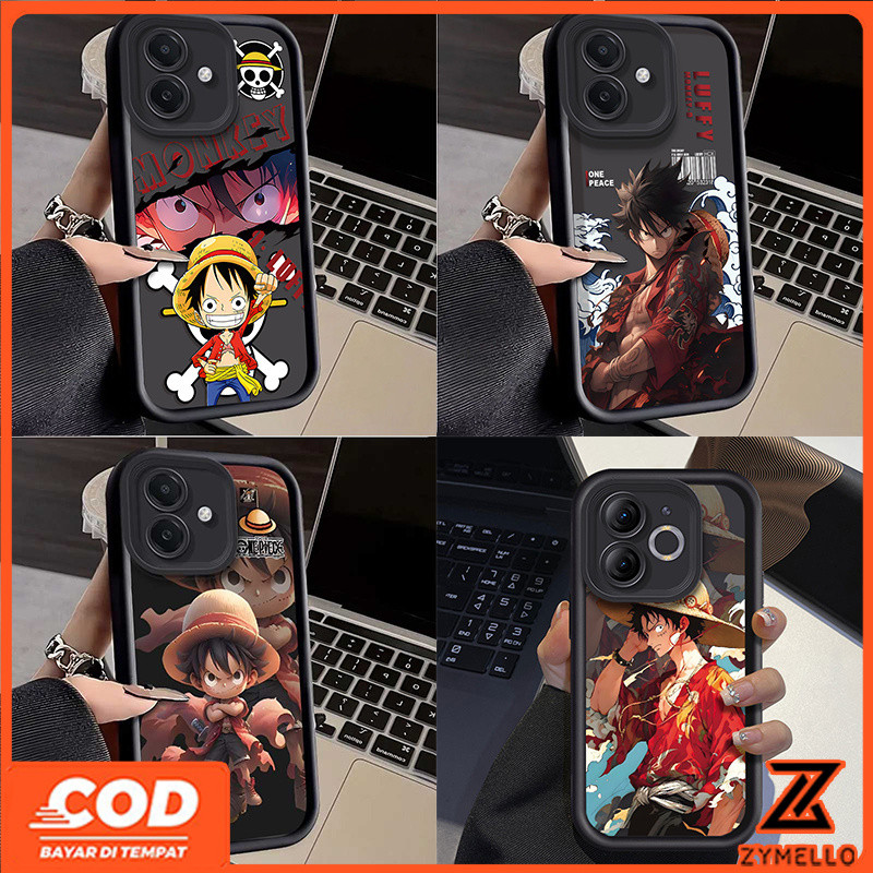 เคสสำหรับ Realme Note 60 Realme Note 50 Realme C75 C65 C67 C61 C55 C53 C51 การ์ตูนอนิเมะลูฟี่ เคสโทรศัพท์ TPU กันกระแทก