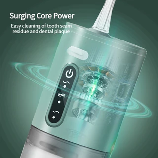 GOKOCO Water Flosser IPX7 สมาร์ทไฟฟ้าปาก Irrigator น้ำไหมขัดฟัน 280 มล. ชาร์จ USB แบบพกพา