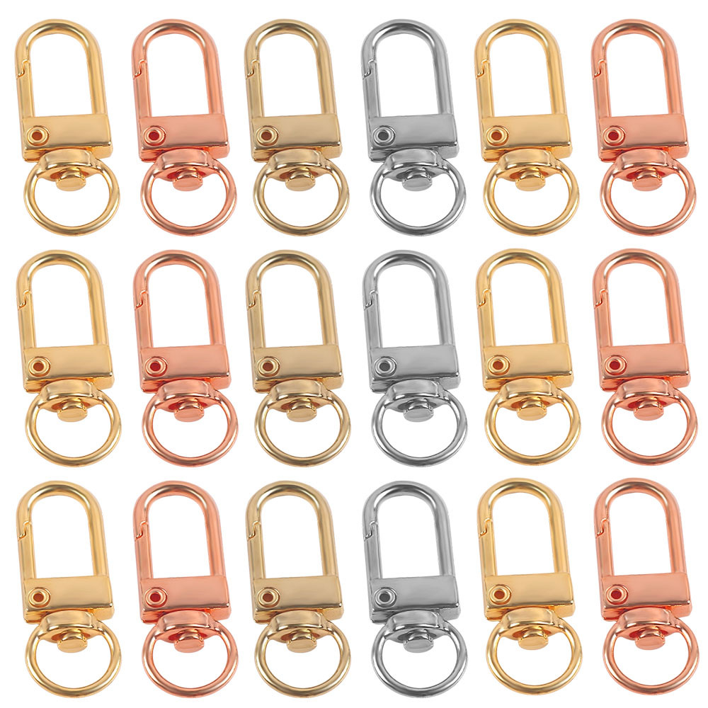 10pcs หมุนหัวเข็มขัดสุนัข Carabiner Gold Lobster Clasps ตะขอสําหรับเครื่องประดับ DIY ทํา Key แหวนอุปกรณ์เสริมอุปกรณ์