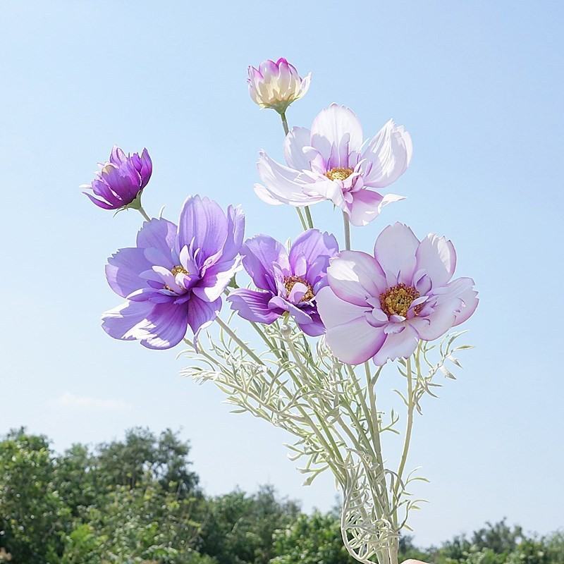 ขนาดใหญ่ 12 ซม. ดอก galsang ลูกพลับ สาขาเดียว ดอก galsang ไม้ปลอม ดอกไม้งานแต่งงาน
