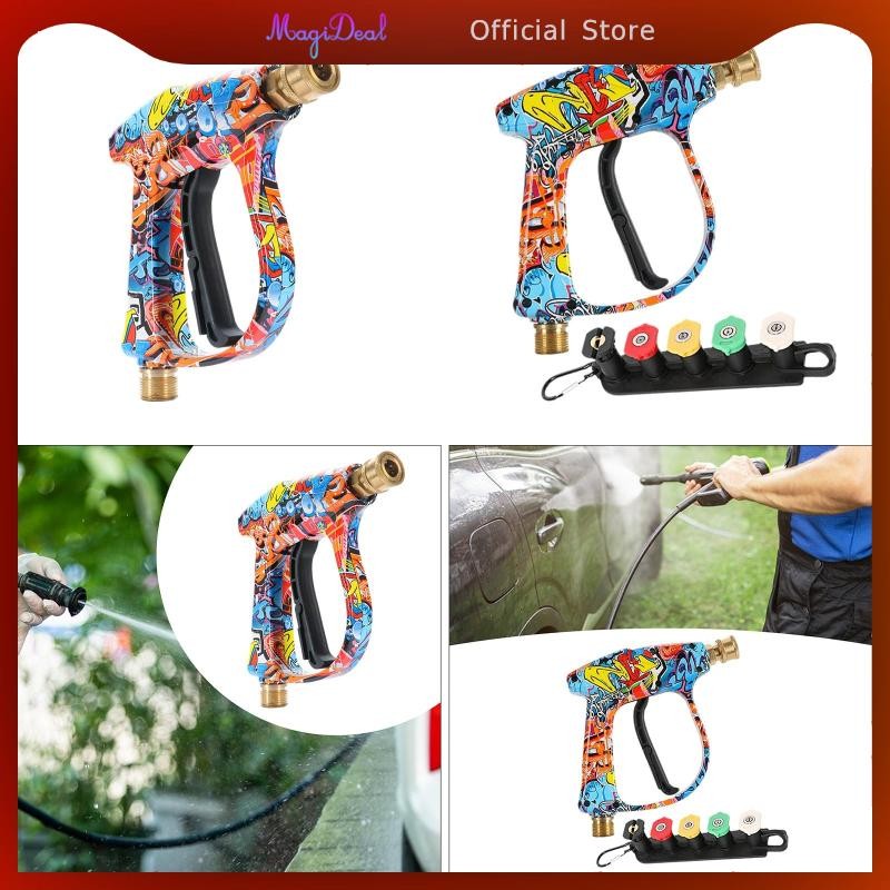 Magideal เครื่องซักผ้าแรงดันสูงติดตั้งง่ายสบาย Grip อเนกประสงค์สําหรับทางเดิน Deck Home Cleaning