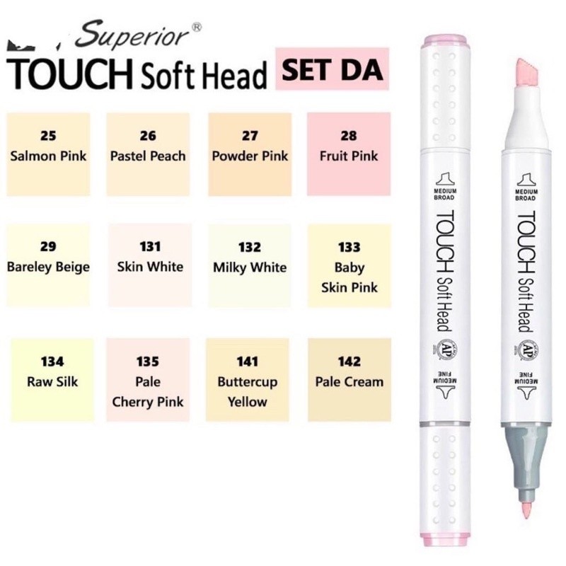 120 สีสักหลาด MARKER SUPERIOR TOUCH SOFT HEAD MS-888 โทนสีน้ําตาล-สีผิวodd สําหรับวาดภาพการ์ตูน มังง