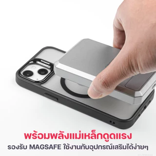 JZ เคสแม่เหล็ก เคส สําหรับ iPhone 12 13 14 15 16 17 Pro Max Plus 17 Air magnet PC TPU Case เคสไอโฟน เคสมือถือพร้อมขาตั้ง
