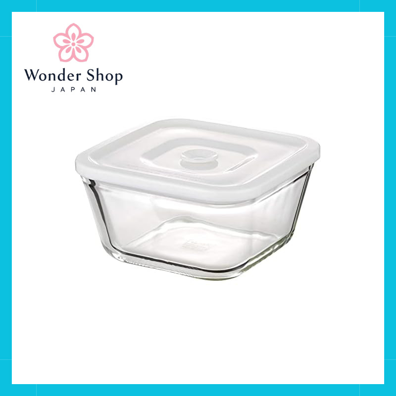 【Direct from Japan】
Iwaki Heat-Resistant Glass Airtight Container, White, Deep Type L, Dimensions: 1