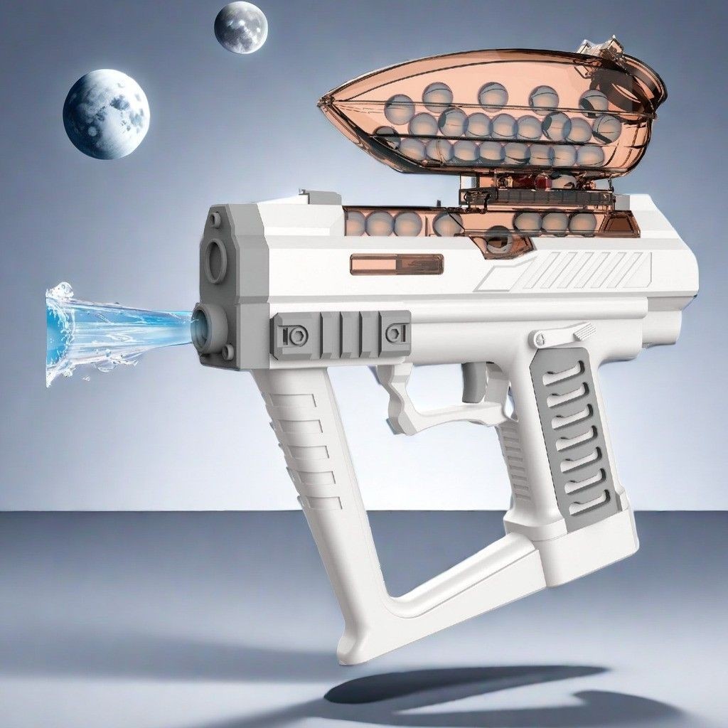 Electric Continuous Fire Children's Toy Gun Space Pistol Soft Bullet Gun Boys Outdoor Automatic Supp