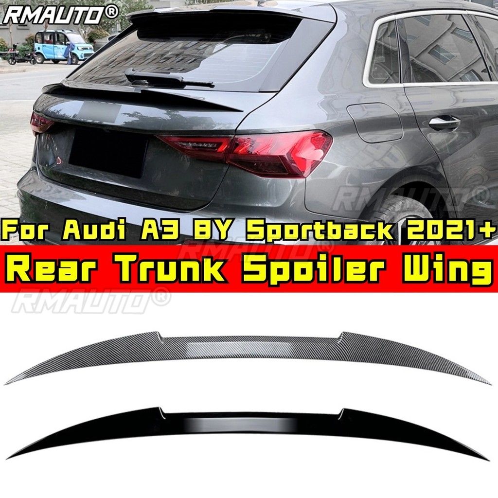 สําหรับ Audi A3 8Y ด้านหลังสปอยเลอร์ด้านหลังด้านหลัง Trunk Wing Trunk สปอยเลอร์ Trunk Wing สําหรับ A