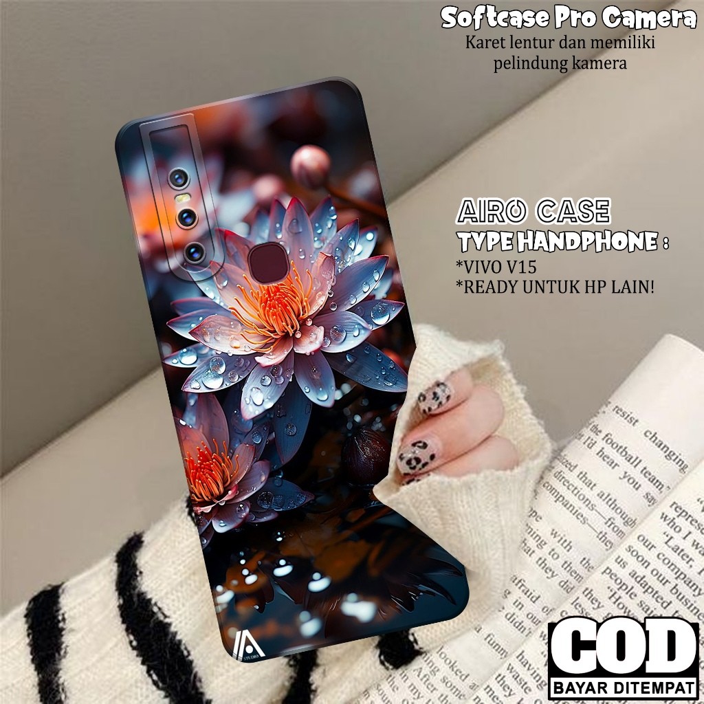 เคส HP ล่าสุด VIVO V15 - เคส VIVO V15 Softcase - เคสแฟชั่น FLOWER - เคส VIVO V15 - เคส Pro Camera So