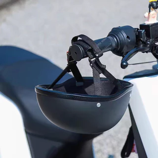 หมวกกันน็อคครึ่งใบ หมวกกันน็อคมอเตอร์ไซค์วินเทจ Retro Racer Scooter สีดําด้าน EPS ซับใน DOT ได้รับการรับรอง