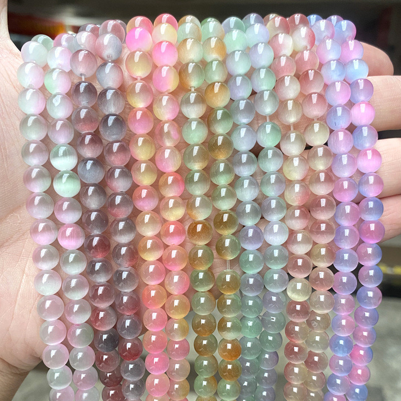 Symphony Opal Round Bead Loose Bead Bracelet Bead Bracelet Bead Necklace Bead Accessories Material O