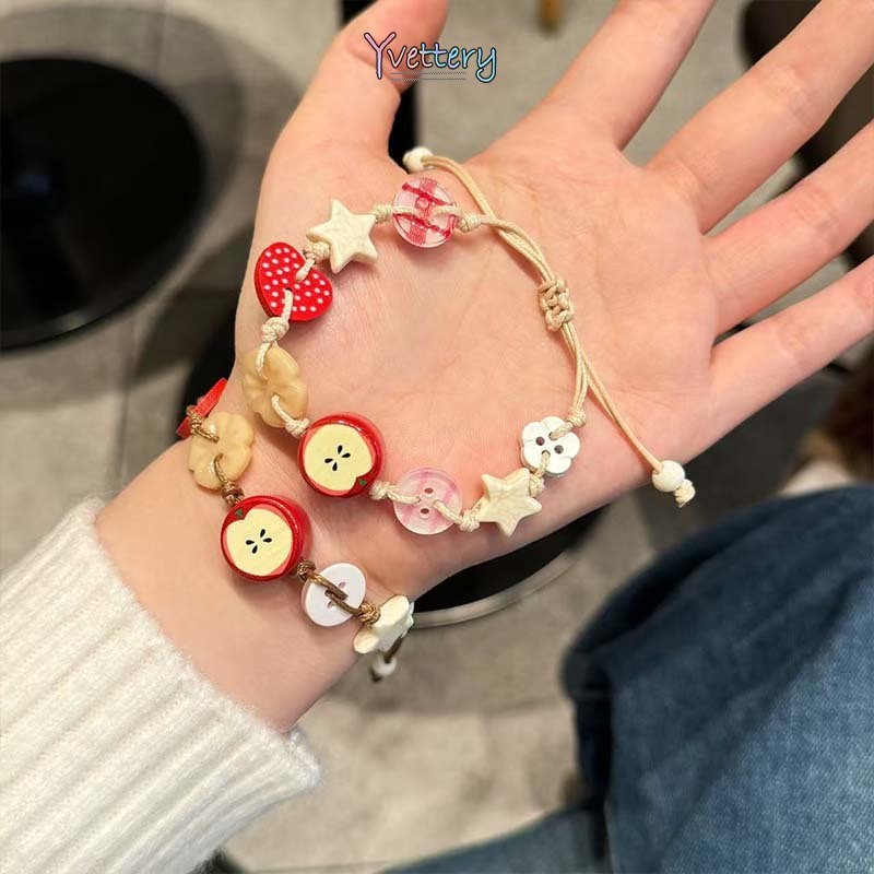 ร้านค้าไทย🌸สร้อยข้อมือ Apple Paradise น่ารัก สร้อยข้อมือหัวใจสำหรับสาว ๆ สร้อยข้อมืออเนกประสงค์ที่เร