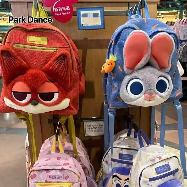 จัดส่งทันใจ! กระเป๋าเป้ Zootopia ตัวละครจูดี&นิก (Judy & Nick) ตุ๊กตาขนฟูน่ารัก ความจุ超大 ของแท้ลิขสิทธิ์ สำหรับนักเรียน-แฟนการ์ตูน