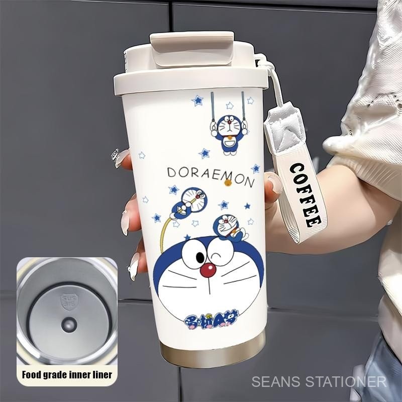 แก้วกาแฟสีเขียวสำหรับคนอ้วนปากกว้างให้ความอบอุ่นและมีความหมายสายคล้องไหล่กระติกน้ำร้อนเครื่องครัวควา