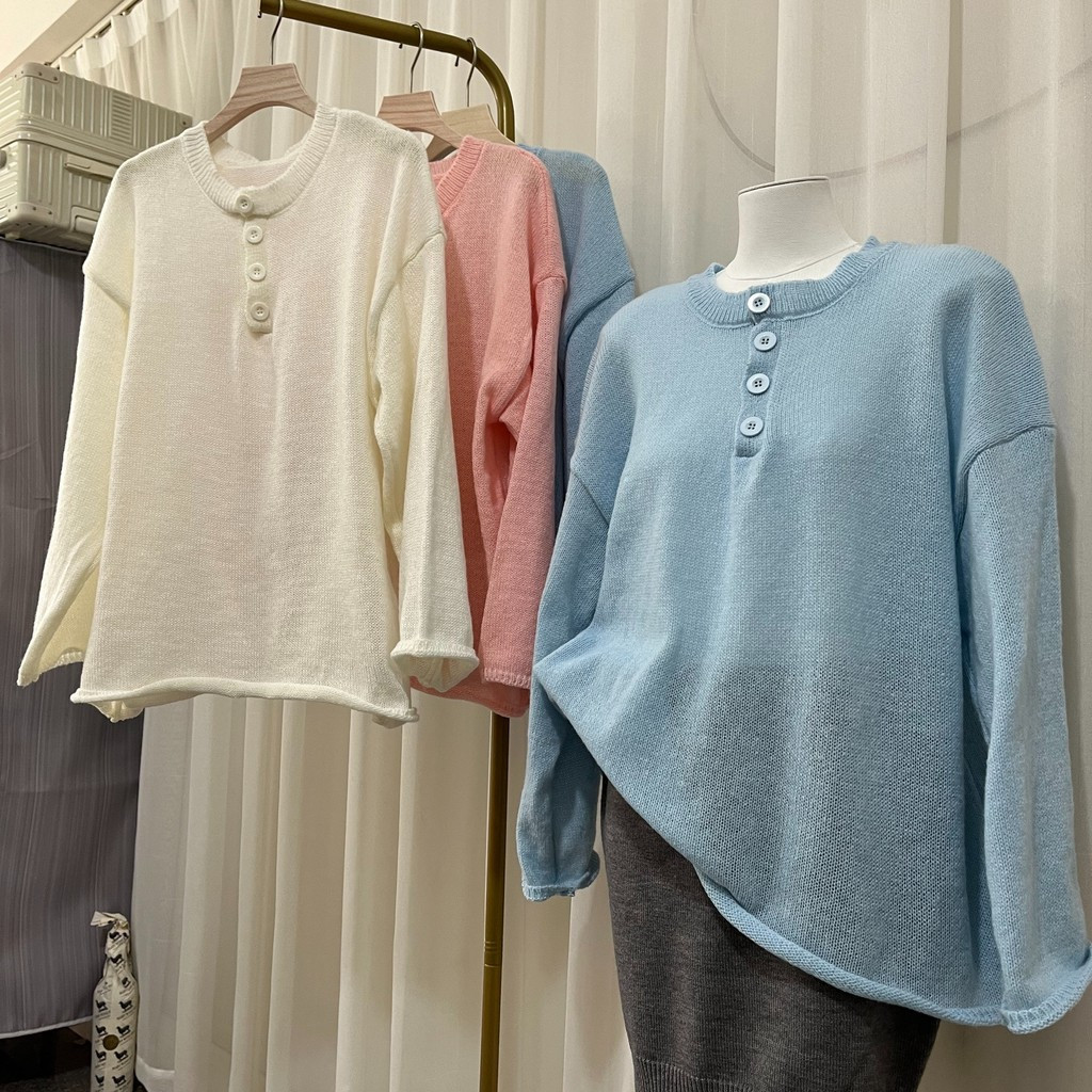 2025 สไตล์ฝรั่งเศสฤดูร้อนใหม่ เสื้อคลุมถักบางแบบเปิดครึ่งคอ ผ้าไหมน้ำแข็ง ป้องกันแสงแดด I Guan Ge Ji